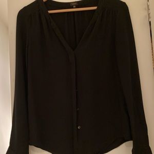 XXS SILK ARITZIA BLOUSE (black)